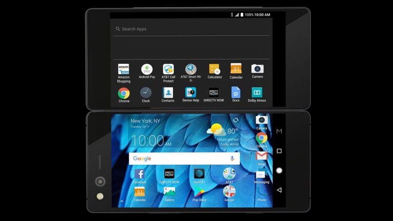 ZTE Axon M aufgeklappt