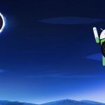 Android-Logo mit Oreo fliegt durchs All