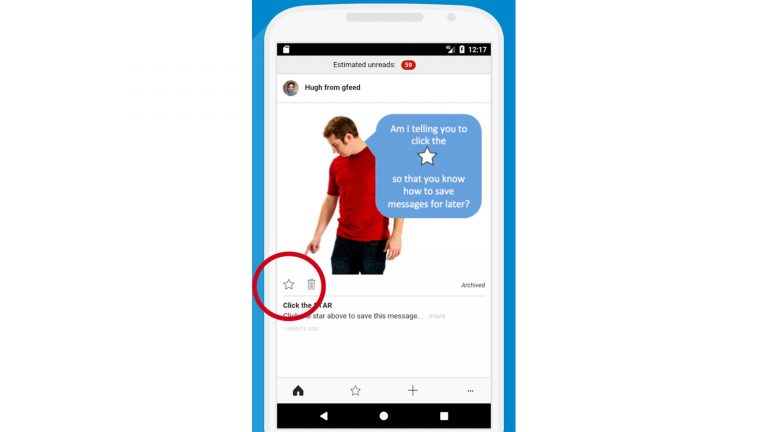 E-Mail App kostenlos gfeed “Gfeed” zeigt E-Mails sofort geöffnet an und ermöglicht die direkte Weiterbearbeitung