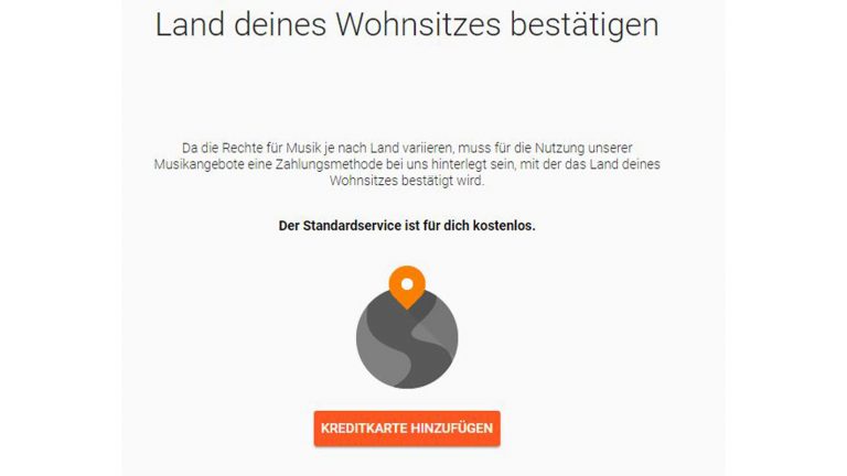 Kreditkarten-Abfrage bei Google Play Musik