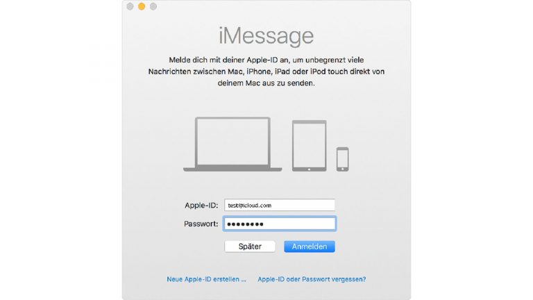 In der “Nachrichten”-App wird die Einrichtung von “iMessage” angeboten