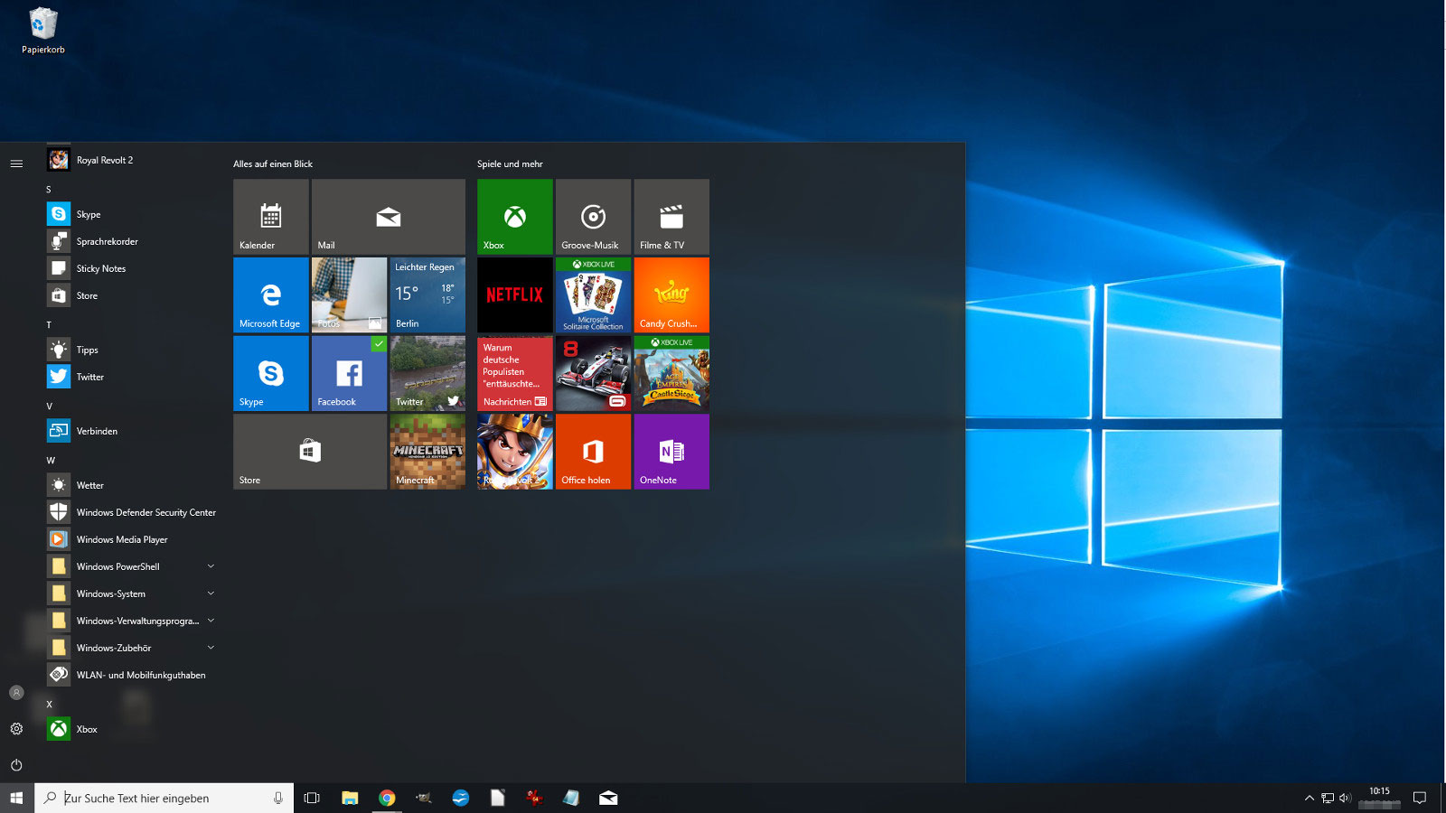 Neue Windows10Version Betriebssystem 