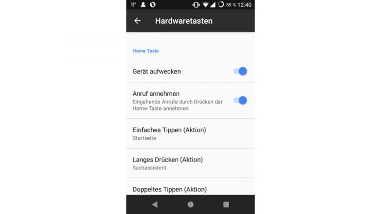Die Home-Taste lässt sich zum Annehmen von Anrufen nutzen