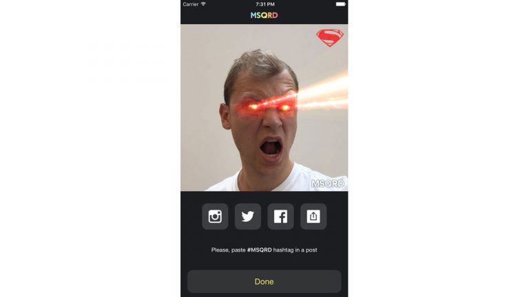 Superman-Blick von MSQRD