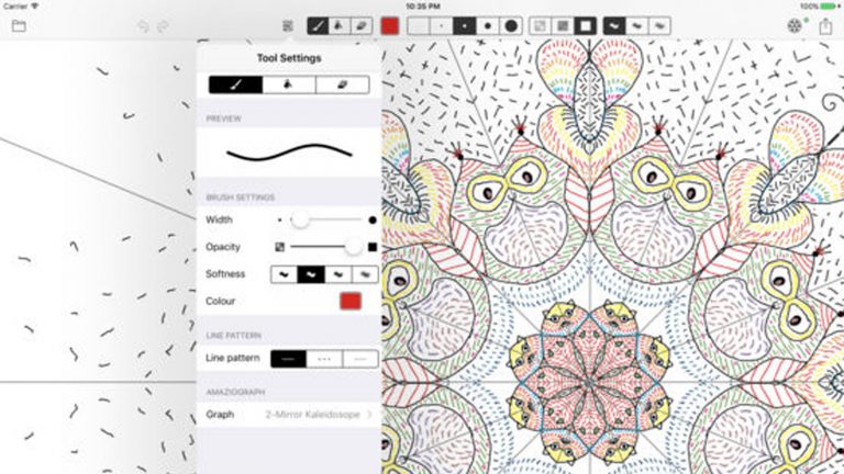 Eine Zeichen-App für symmetrische Bilder: “Amaziograph”