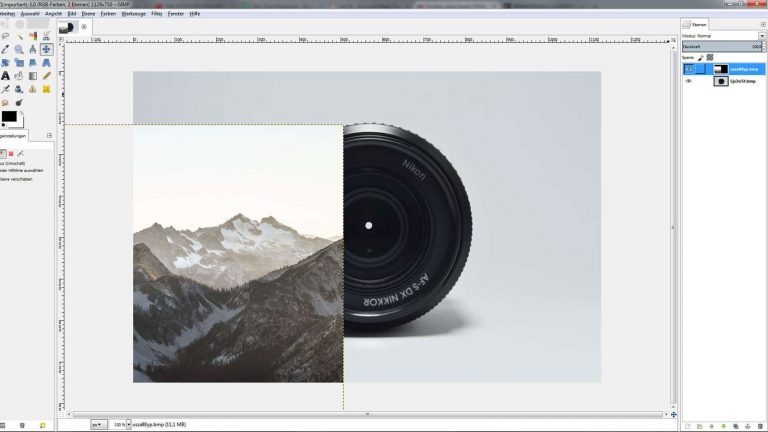 Mit Ebenen auf GIMP arbeiten
