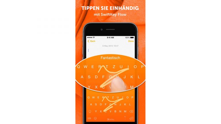 iPhone Tastaturen SwiftKey Swipe-Funktion bei SwiftKey Flow