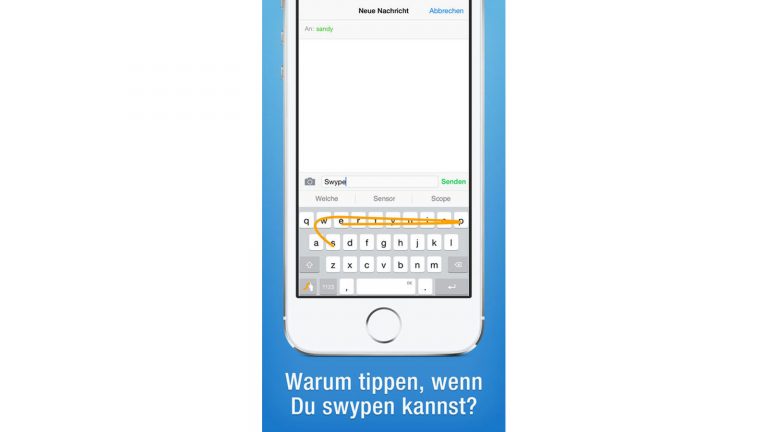 Wörter wischen mit Swype