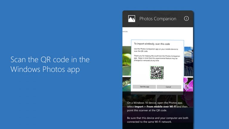 QR Code in der Windows Photos App
