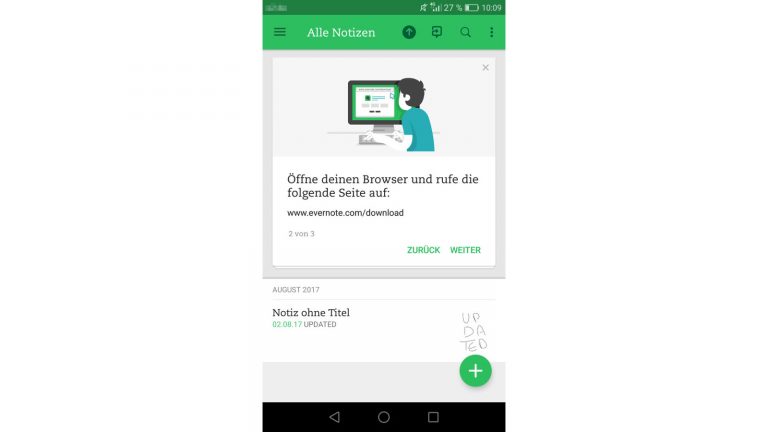 Schreibprogramme für Android Evernote Evernote-App auf dem Smartphone nutzen