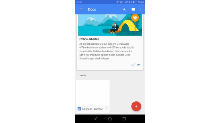 Schreibprogramme für Android Google Docs Google Docs App für Android