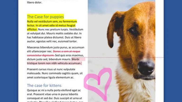 Screenshot von Microsoft Word auf dem iPad