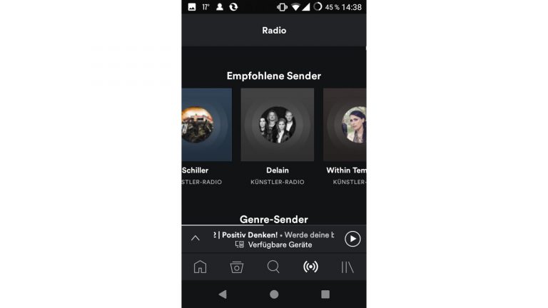 Das Spotify-Radio verfügt über diverse Sender für unterschiedlichste Musikgeschmäcker