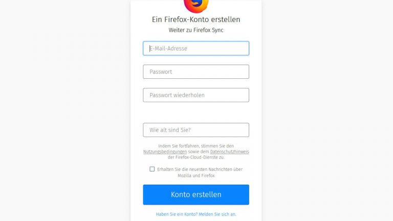 Firefox-Konto auf verschiedenen Browsern und Geräten abrufen