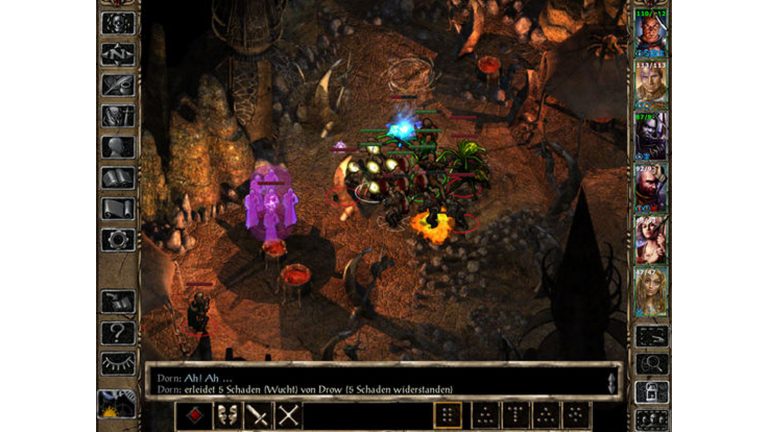 Screenshot von Baldur’s Gate II auf einem iPad