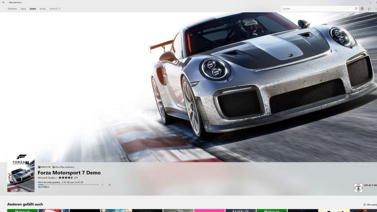 Windows 10 Store exklusive Forza-7-Demo
