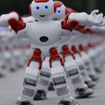 Roboter tanzen synchron