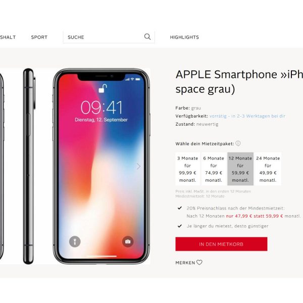 iPhone X OTTO Now