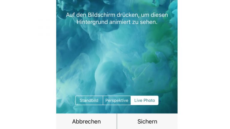 iOS-Sperrbildschirm Hintergrundbild Optionen