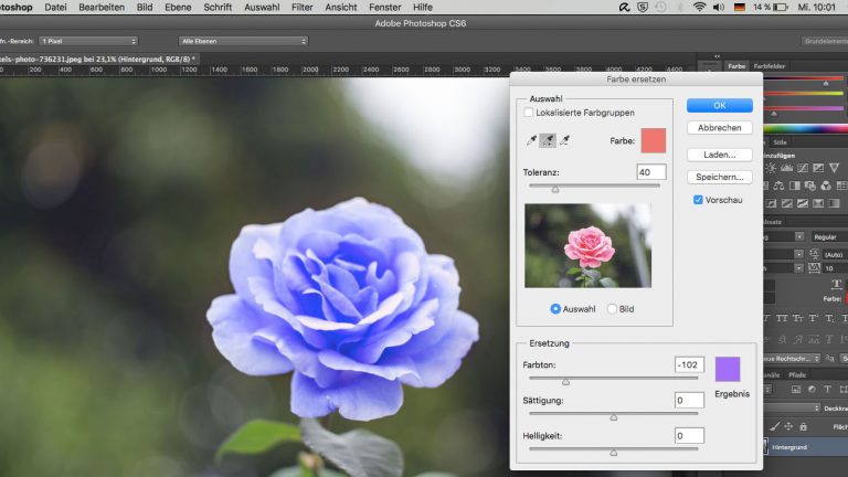 Photoshop Farbe ersetzen