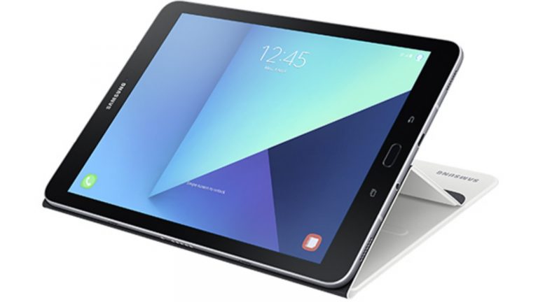 Samsung Galaxy Tab S3 Vorderseite mit Halterung