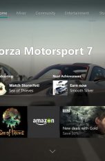 Xbox One Dashboard mit Forza Motorsport 7