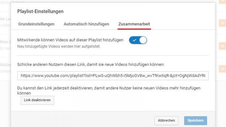 YouTube Playlist Bearbeiten