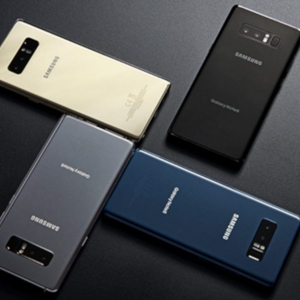 Samsung Galaxy Note8 in vier Farben