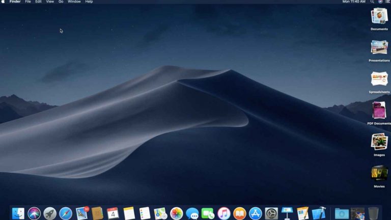 macOS Mojave mit Dark Mode