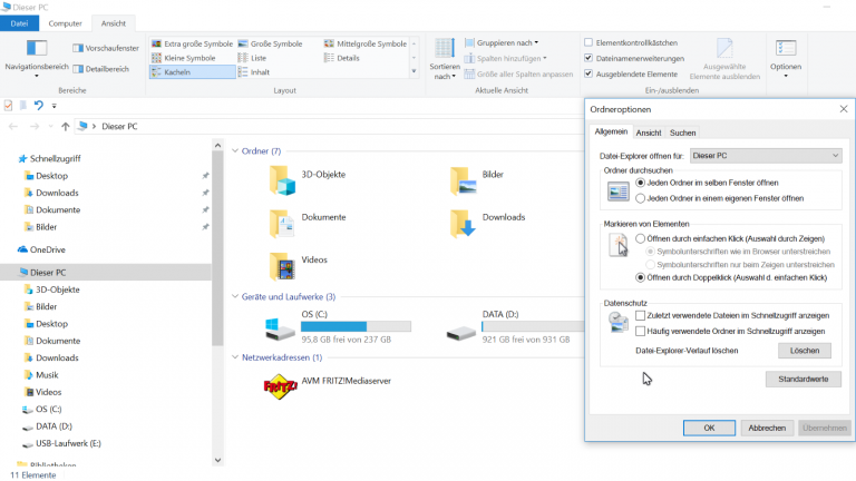 Windows Explorer: Ansicht anpassen