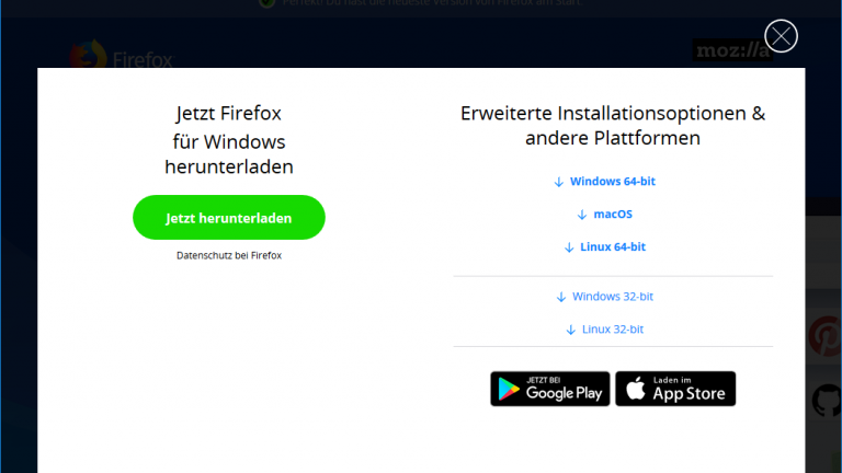 Download der kompletten Firefox-Version