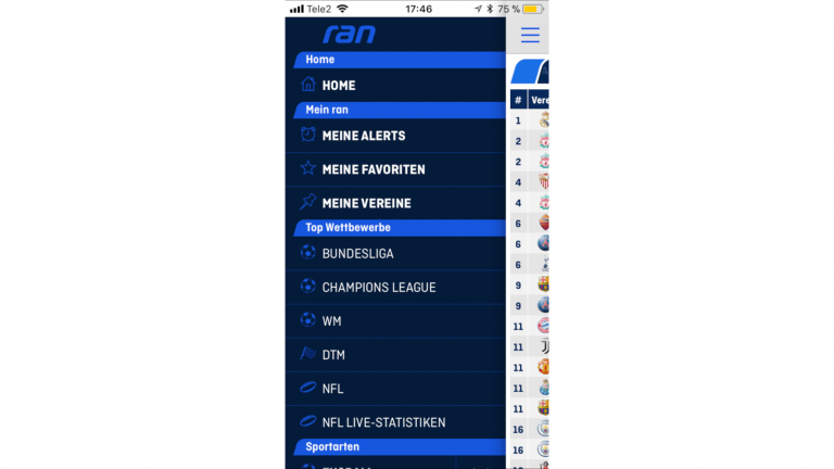 Screenshot Ran App