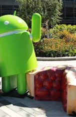 Statue von Werbefigur Android P