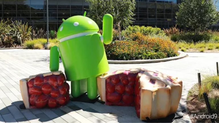 Statue von Werbefigur Android P