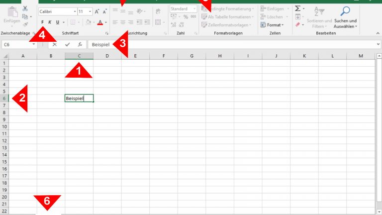 Excel-Tabelle Übersicht Elemente