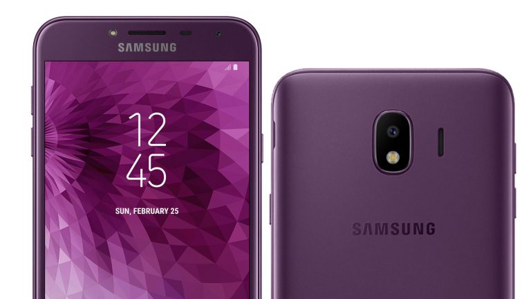 Samsung Galaxy J4 in Lila