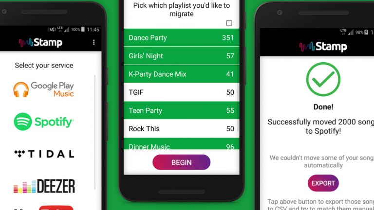 Spotify Umzug App STAMP Screenshot