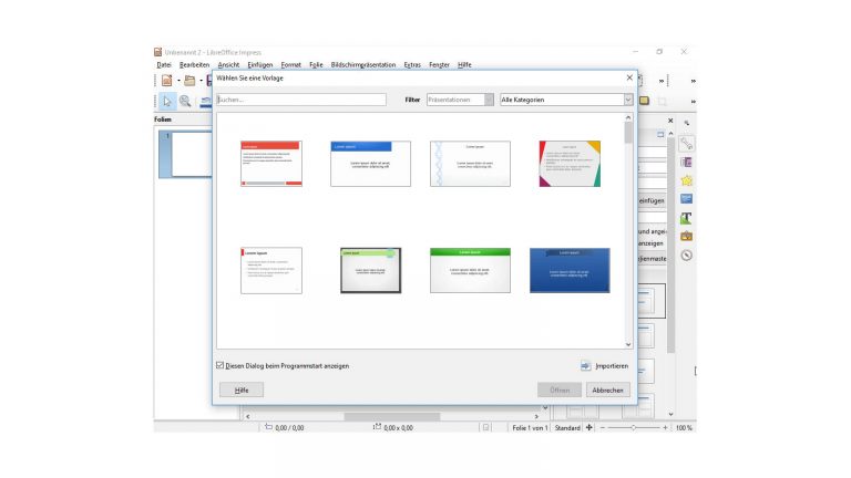 Screenshot Libre Office Impress