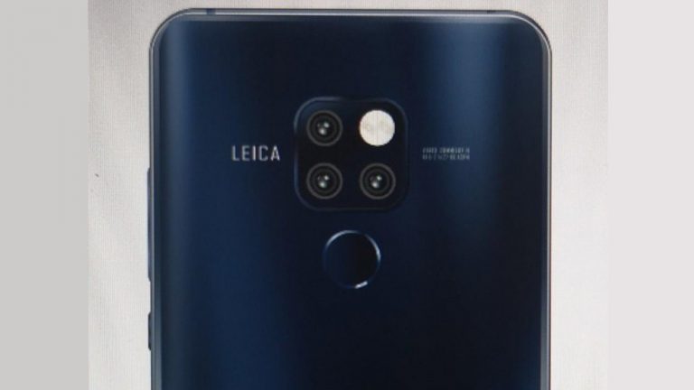 Huawei Mate 20 Pro Leak R&uuml;ckseite mit drei Kameralinsen