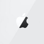 Apple-Logo auf wei&szlig;er iPhone-R&uuml;ckseite