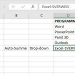 Excel SVERWEIS Anleitung Screenshot
