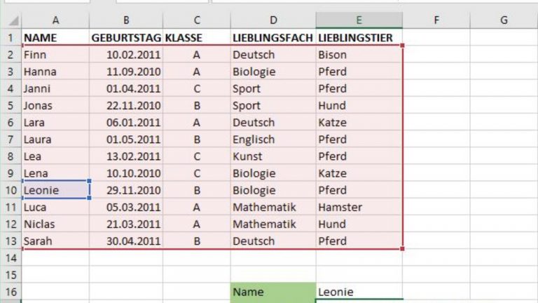 Excel SVERWEIS Schritt für Schritt Screenshot 7