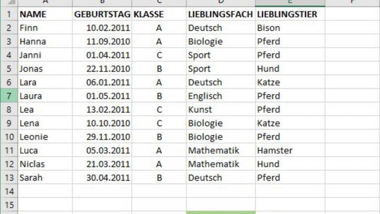 Excel SVERWEIS Schritt für Schritt Screenshot 2