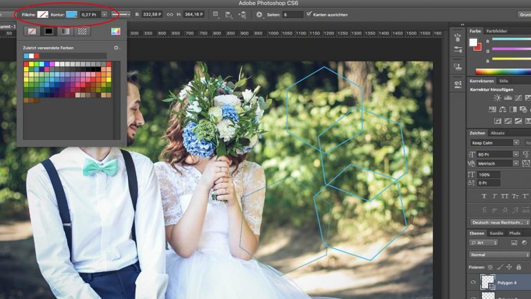 Photoshop Form Kontur bearbeiten