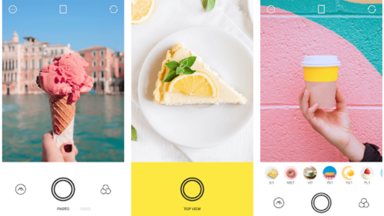 Drei Screenshots der Foodie-App