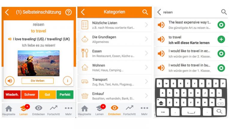 Vokabeltrainer Apps MosaLingua Vokabeltrainer-App: Sprachen lernen mit “MosaLingua”
