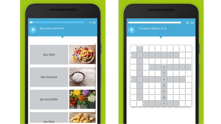 Deutschlernen-App Deutschtrainer A1 Screenshots