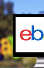 eBay-Logo auf PC-Bildschirm