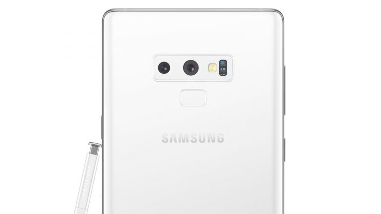 Galaxy Note 9 in weiß Renderfoto
