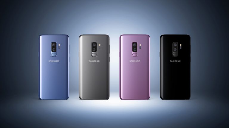 Samsung Galaxy S9 in vier Farben